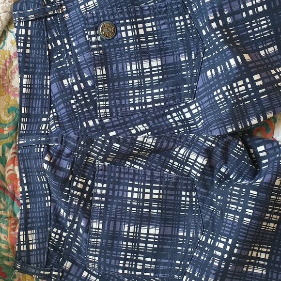 Tory Burch Navy Conner tab front skinny Pants - Picture 5 of 5